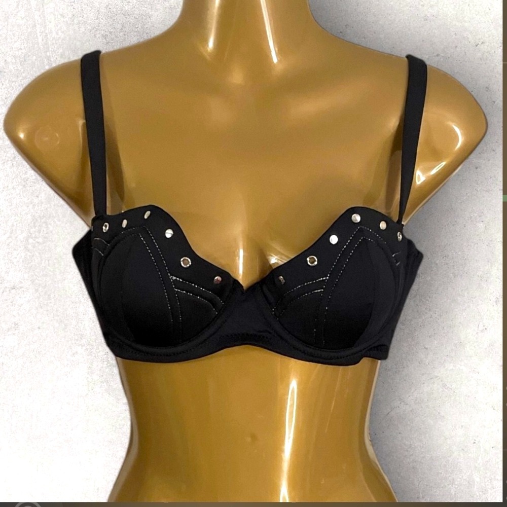 Thristle & Spire Grommet Studded Balconette Bra Underwire & Light Padding NWT